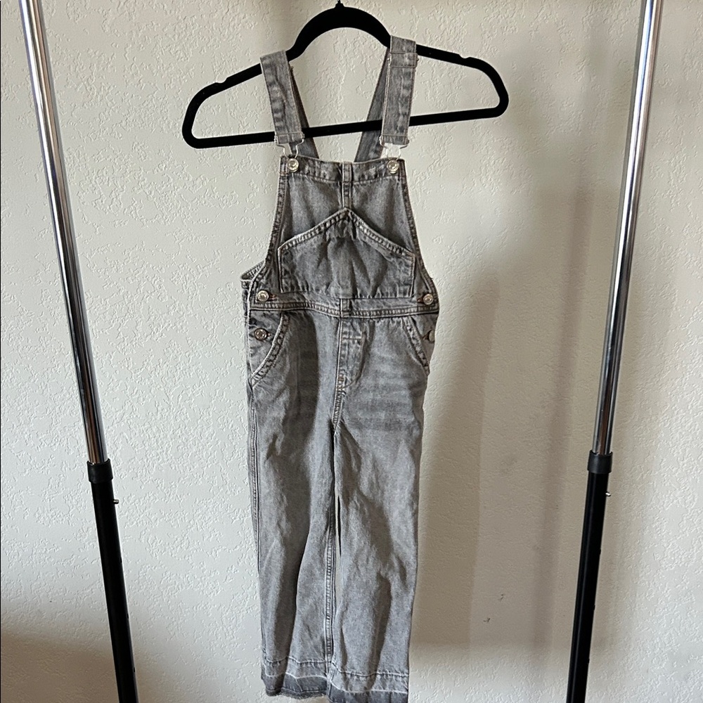 Zara Gray Denim Overalls for Kids